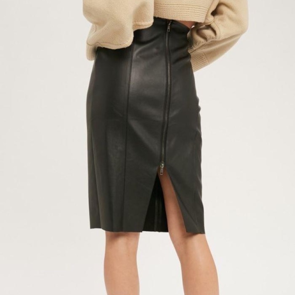 Faux Leather Pencil Skirt Miou Muse Living with Landyn NWT